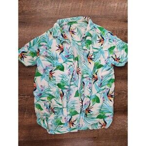 Boys xxl 18 palm leaves summer button down shirt